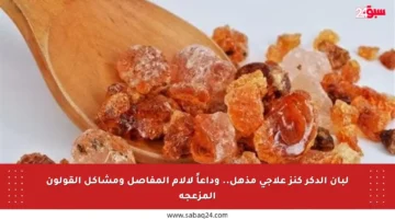 لبان الدكر كنز علاجي مذهل.. وداعاً لآلام المفاصل ومشاكل القولون المزعجة